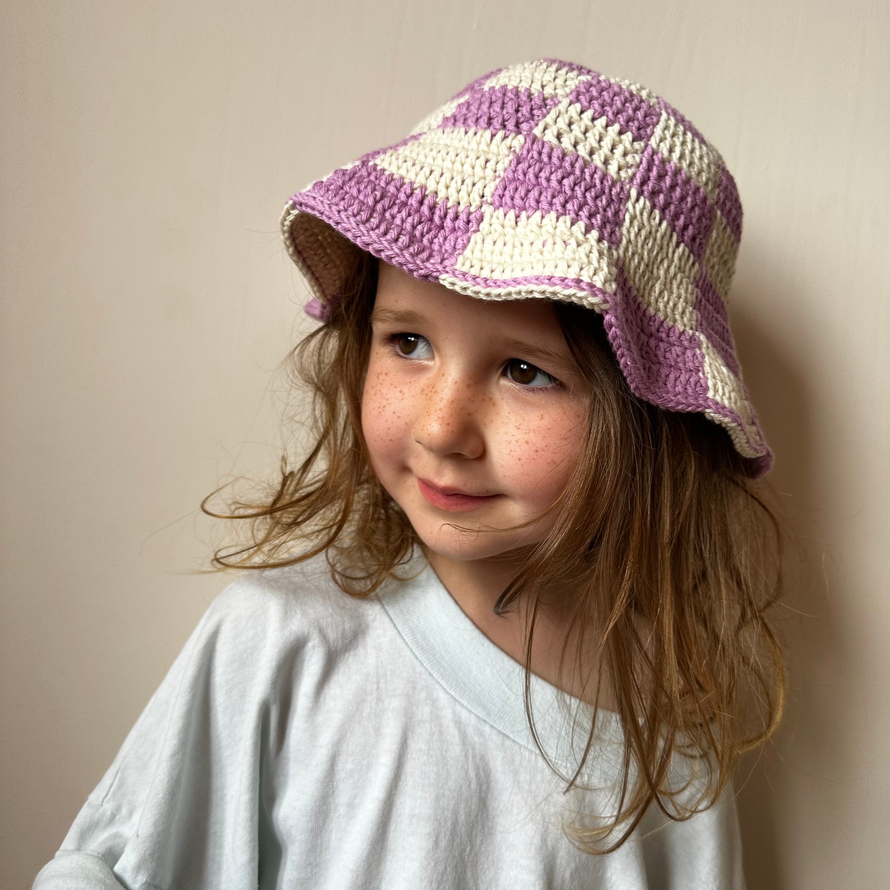Youth Club Checkerboard Hat Lilac