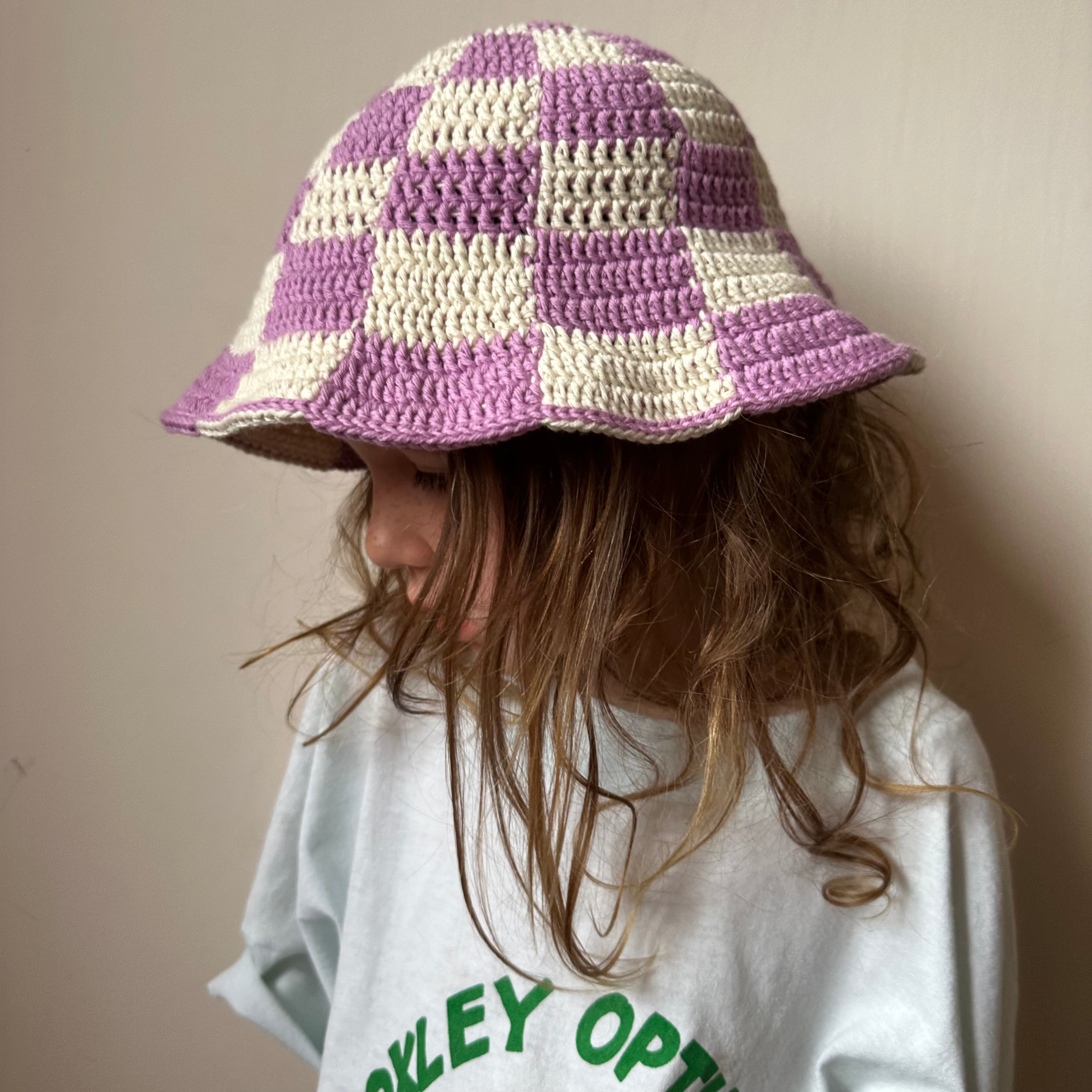 Youth Club Checkerboard Hat Lilac