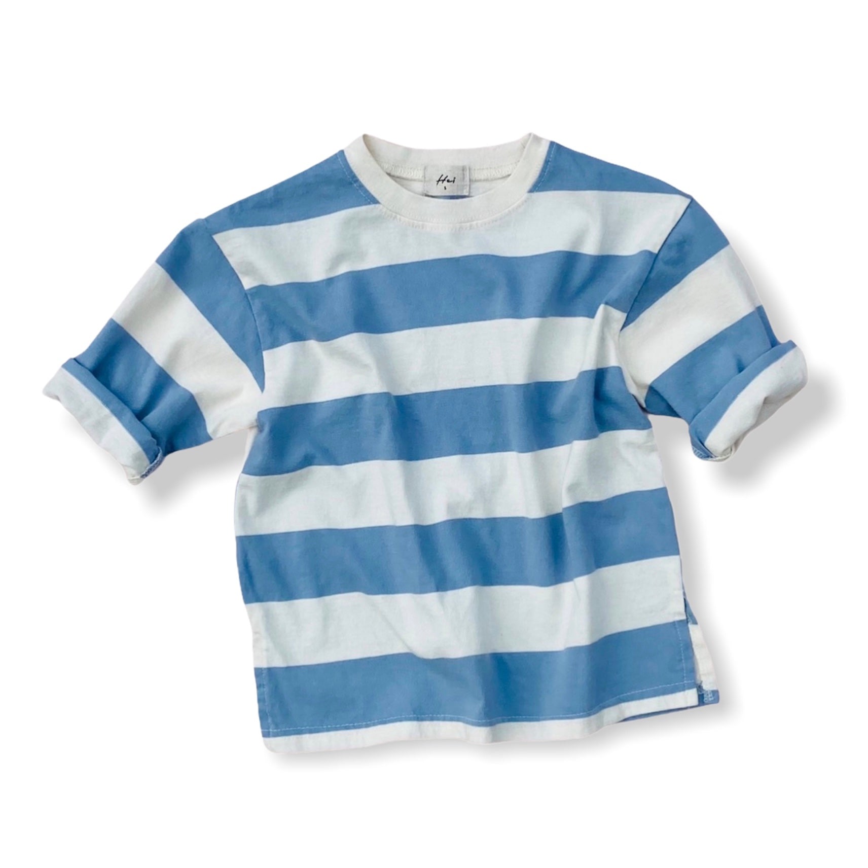 Embroidered Boxy Stripe Tee