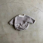 Load image into Gallery viewer, BABY Stripe Sweatshirt Onesie
