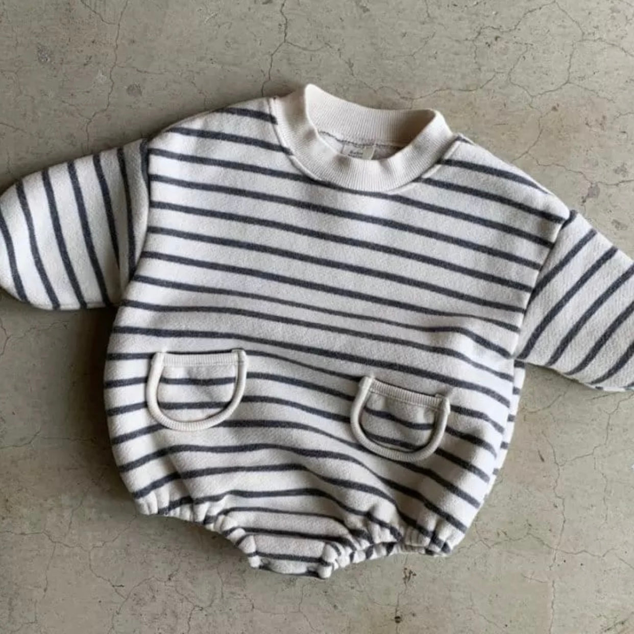 BABY Stripe Sweatshirt Onesie